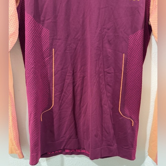 Falke Women’s Ergonomic Sport System Long Sleeve Running Purple Orange Shirt L - Picture 9 of 16